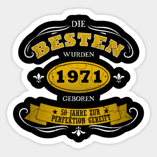 Geburtstag 50 Jahre Baujahr 1971 Sticker